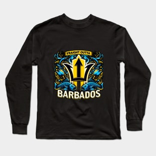 Straight Outta Barbados Long Sleeve T-Shirt